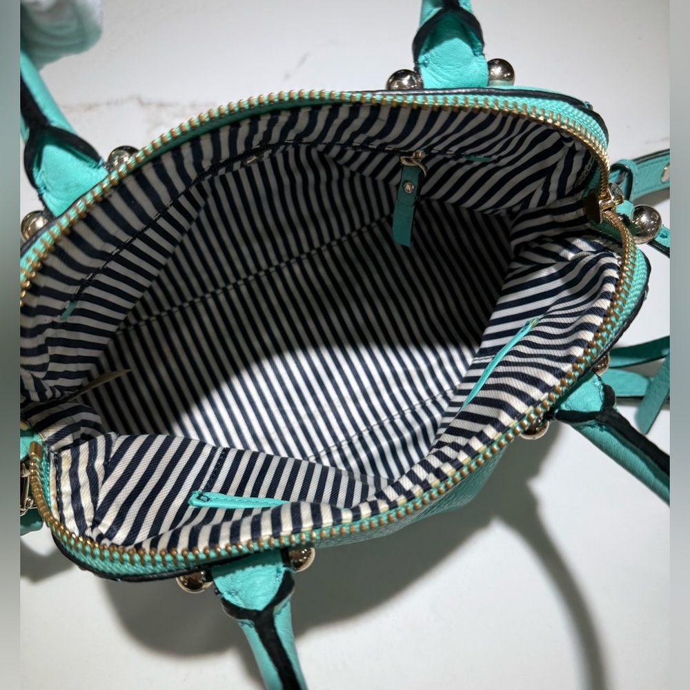KATE SPADE Leather Crossbody or Handbag, Zipper top, Turquoise Green - Picture 12 of 16